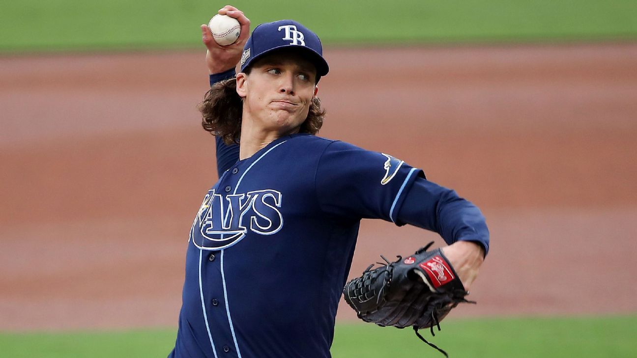 Tampa Bay Rays launches Tyler Glasnow vs New York Yankees Gerrit Cole
