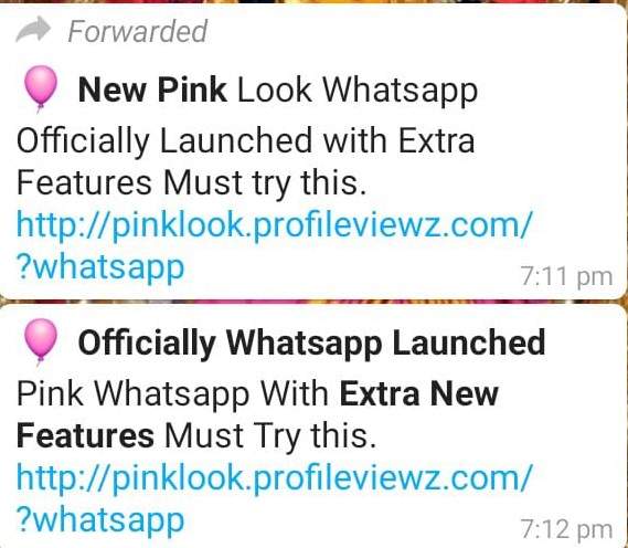 Spreading The Pink Whatsapp Dinamani Virus