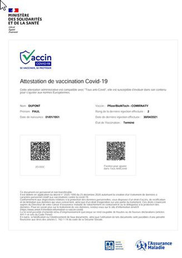 On-line vaccination certification is readily available