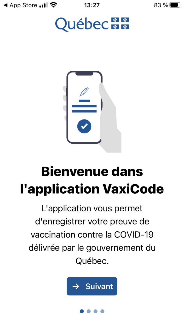 Legault invites Quebecers to down load the VaxiCode software
